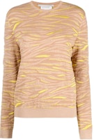 (Women) Stella McCartney Animal Print Knit Sweater Yellow Brown. 322182S22602742 (Women) Stella McCartney Animal Print Knit Sweater Yellow Brown. 322182S22602742
