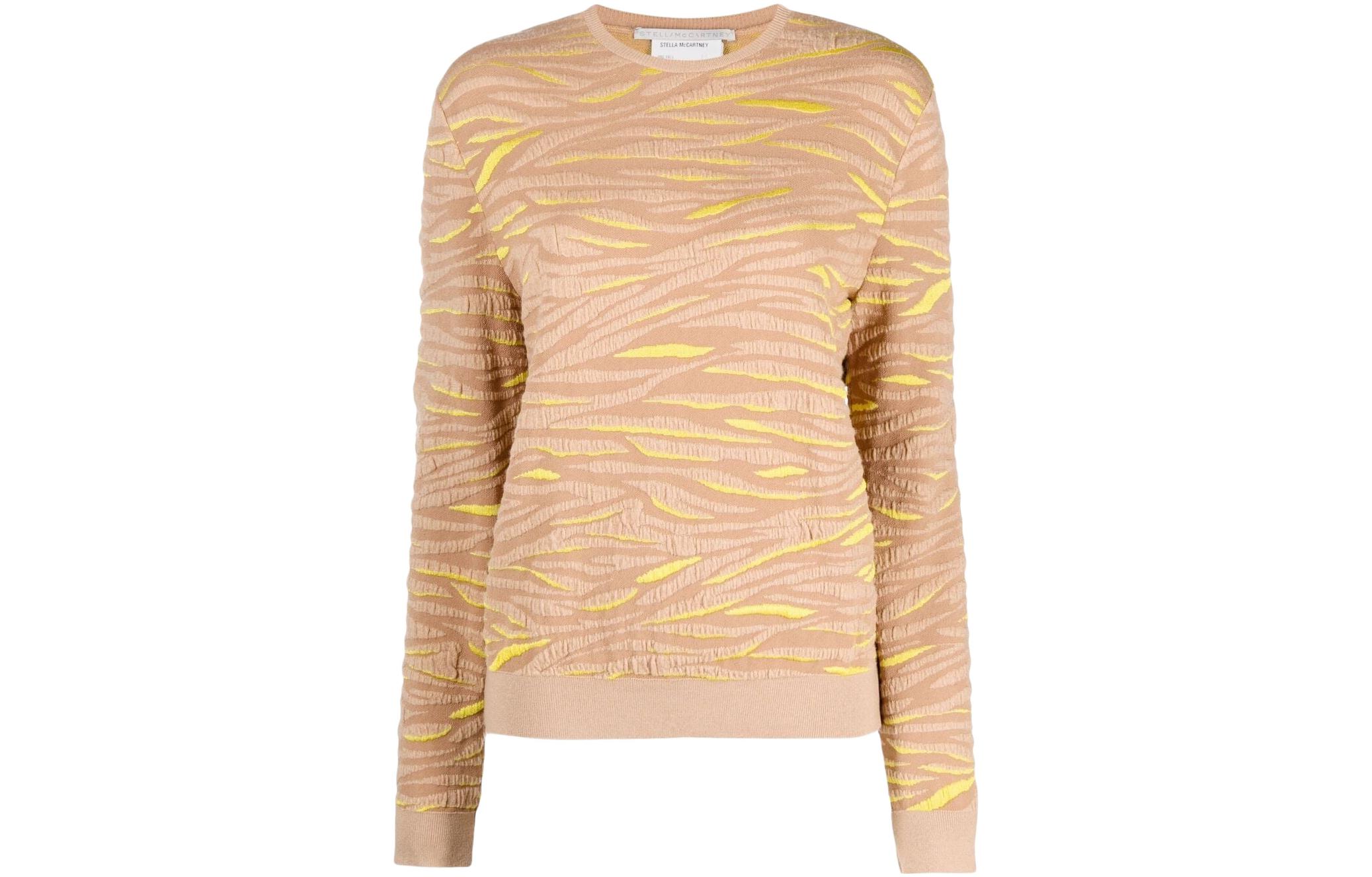 Order (W) Stella McCartney Baju Rajut Corak Haiwan Kuning Coklat. 322182S22602742