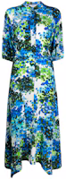 Order (Women) Stella McCartney Blue Floral Print Midi Short-Sleeve Dress 603695SSA13-8525