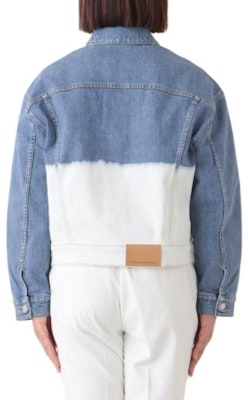 (W) Stella McCartney Jaket Lengan Panjang Biru Putih Longgar Blok Warna. 603705SOH45-4090 Details for (W) Stella McCartney Jaket Lengan Panjang Biru Putih Longgar Blok Warna. 603705SOH45-4090