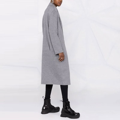 (W) ステラマッカートニー グレー ソリッド ダブルブレスト コート 602900SPB05-1264 Purchase (W) ステラマッカートニー グレー ソリッド ダブルブレスト コート 602900SPB05-1264