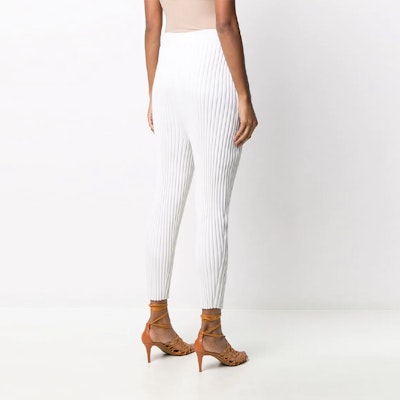 (W) Stella McCartney Legging Putih High-Waisted Ribbed Ankle. 602890S2240-9503 Shop (W) Stella McCartney Legging Putih High-Waisted Ribbed Ankle. 602890S2240-9503