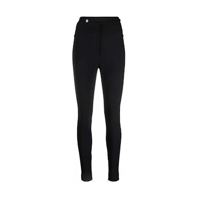 (Women) Stella McCartney High-Waisted Slim Fit Split Casual Pants Black. 603273SSA01-1000