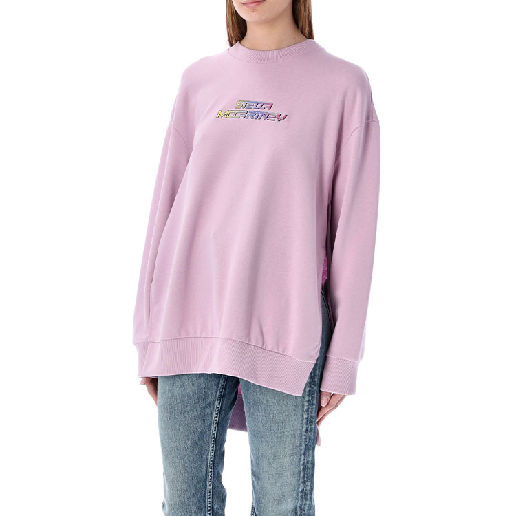 Lookbook (W) Sudadera Rosa Stella McCartney con Logo y Abertura Lateral. 600420SPW36-5601