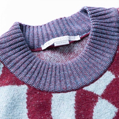 (W) ステラ・マッカートニー レッド ジオメトリック柄 プルオーバー セーター 603949S2278-8490 Purchase (W) ステラ・マッカートニー レッド ジオメトリック柄 プルオーバー セーター 603949S2278-8490