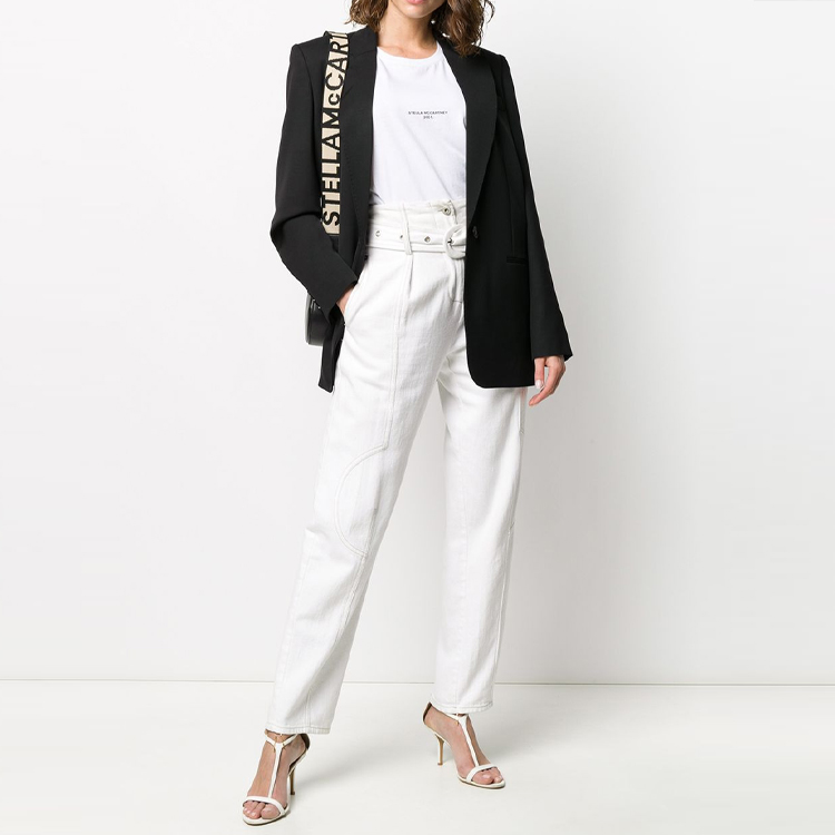 Lookbook (W) ステラマッカートニー シングルボタンブレザージャケット ブラック 600557SNB48-1000