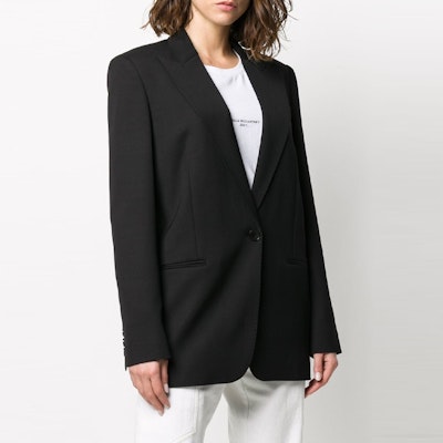 (W) ステラマッカートニー シングルボタンブレザージャケット ブラック 600557SNB48-1000 Shop (W) ステラマッカートニー シングルボタンブレザージャケット ブラック 600557SNB48-1000