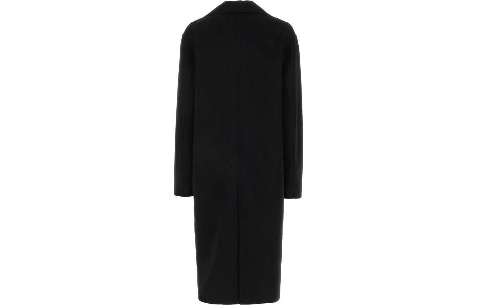 Lookbook (W) ステラマッカートニー ソリッドブラック ノッチドラペルミドル丈コート. 660041SPB051000