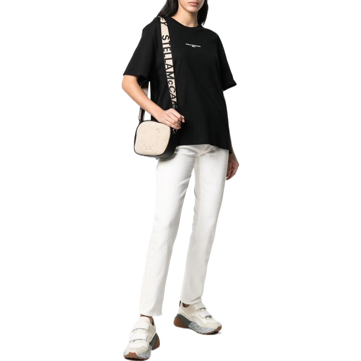 Lookbook (W) Stella McCartney Seluar Jeans Putih Straight-Leg dengan Ikatan Pinggang. 372773SOH36-9016