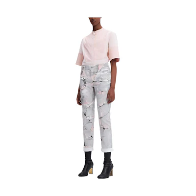 (Women) Stella McCartney Abstract Print High-Waisted Pink Gray Pencil Jeans Women. 372773SOH44-8318