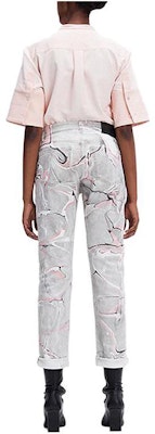 (W) Stella McCartney Seluar Jeans Wanita Pinggang Tinggi Cetakan Abstrak Pink Kelabu. 372773SOH44-8318 Lookbook (W) Stella McCartney Seluar Jeans Wanita Pinggang Tinggi Cetakan Abstrak Pink Kelabu. 372773SOH44-8318