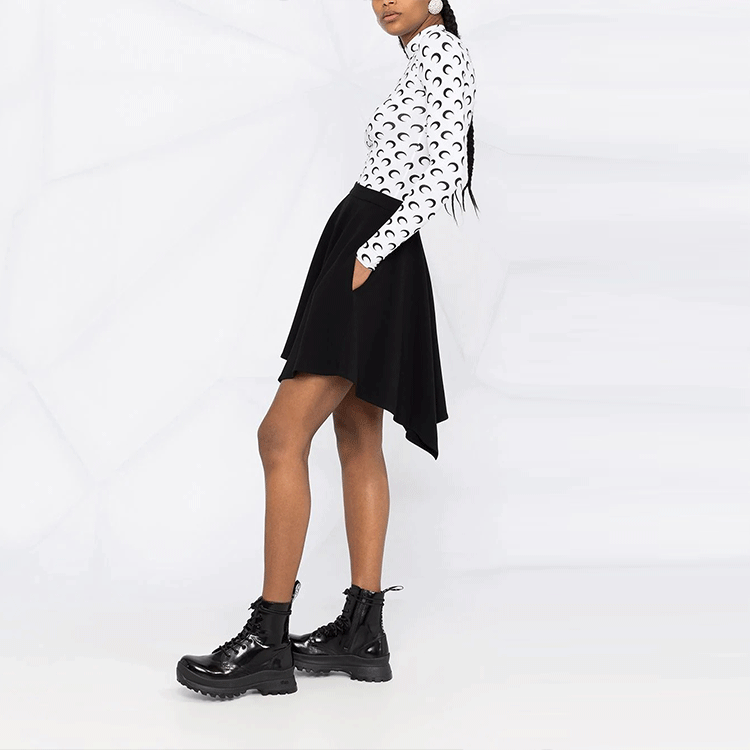 Purchase (W) Stella McCartney Skirt Asimetris Hitam Kasual SS21. 602925SNA28-1000