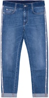 (Women) Stella McCartney FW21 Blue Straight-Leg Logo Trim Jeans 603702-SOH47-4045 (Women) Stella McCartney FW21 Blue Straight-Leg Logo Trim Jeans 603702-SOH47-4045