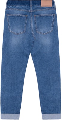 (W) Stella McCartney FW21 Jeans Biru Potongan Lurus dengan Logo Trim 603702-SOH47-4045 Lookbook (W) Stella McCartney FW21 Jeans Biru Potongan Lurus dengan Logo Trim 603702-SOH47-4045