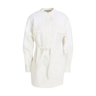 (Women) Stella McCartney FW21 White Belted Long-Sleeve Mini Dress 603714SIA03-9200