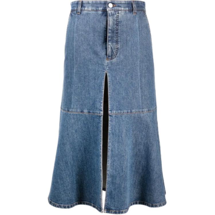 (Women) Stella McCartney FW21 A-Line Denim Mini Skirt Women’s Blue. 603987-SOH48-4021