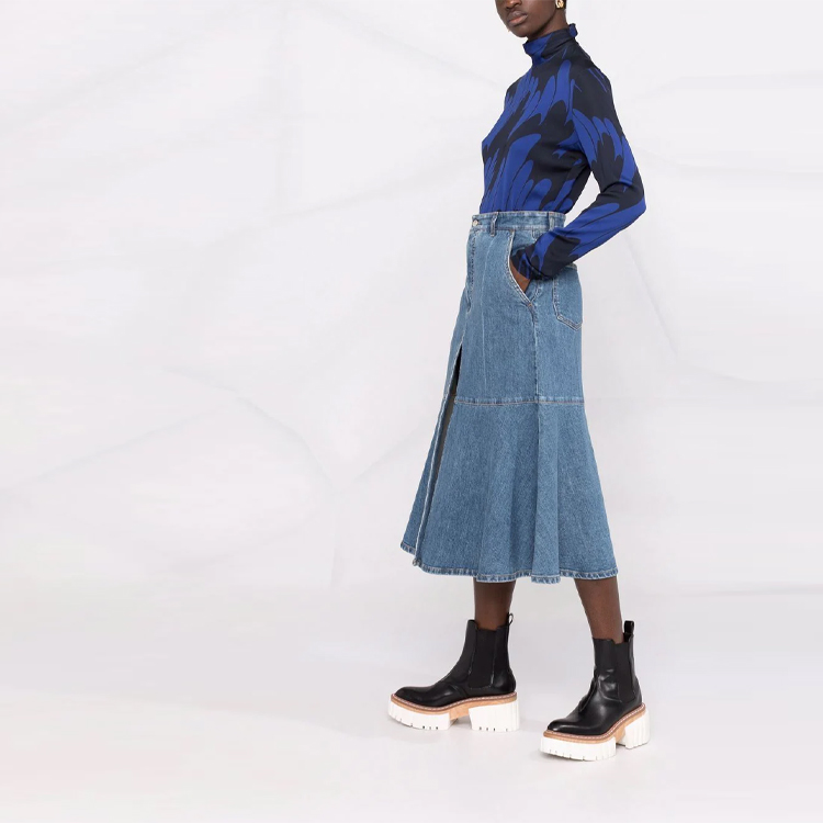 Purchase (W) Stella McCartney FW21 Skirt Denim Mini A-Line Wanita Biru. 603987-SOH48-4021