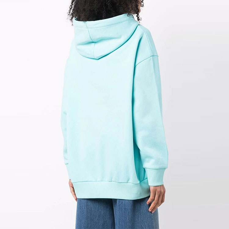 Shop (W) Sudadera con Capucha Azul de Logo Stella McCartney FW21 Manga Larga 515813SPW12-3902