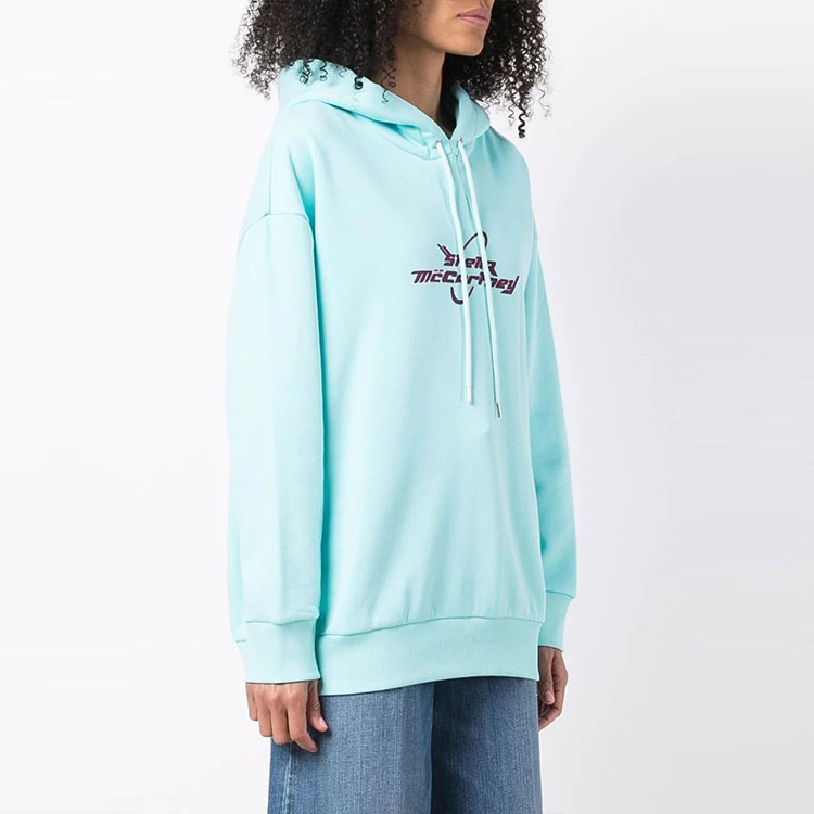 Purchase (W) Sudadera con Capucha Azul de Logo Stella McCartney FW21 Manga Larga 515813SPW12-3902