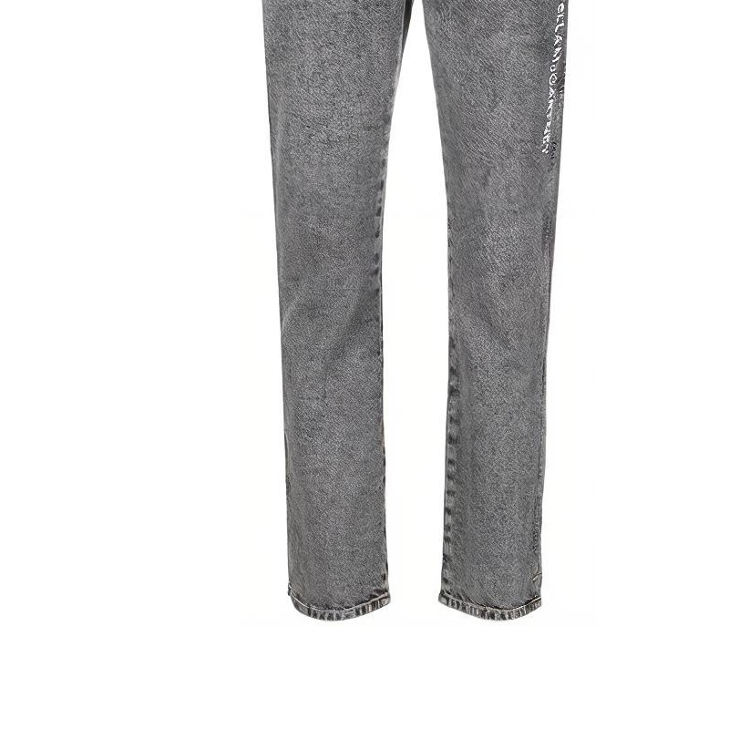 Cheap (W) Stella McCartney FW21 Galaxy Logo Seluar Denim Kelabu Wanita. 372773SOH42-1260