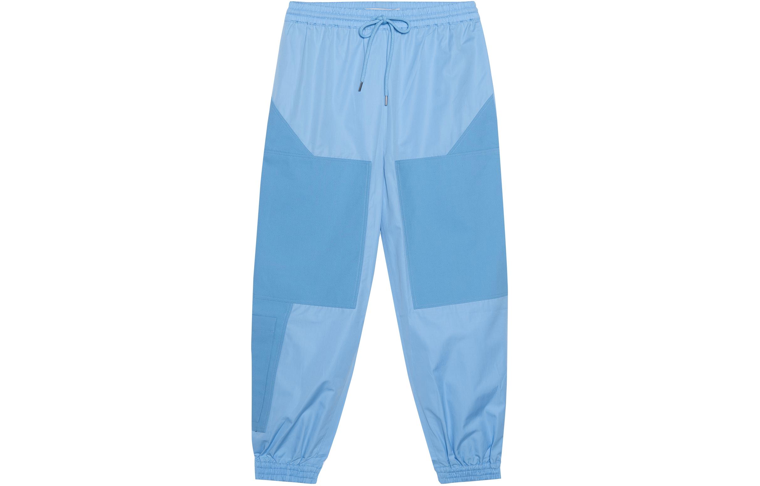 Order (W) Stella McCartney FW23 Seluar Jogger Biru Muda dengan Pinggang Tali Serut. 603790SMA90-4540