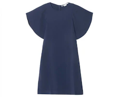 Order (W) Stella McCartney 2023秋冬 海軍藍短袖拉鍊迷你洋裝 602911SCA06-4000