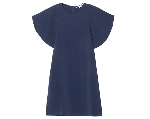 (W) Stella McCartney FW23 Gaun Mini Biru Navy Lengan Pendek dengan Zip Depan. 602911SCA06-4000 Order (W) Stella McCartney FW23 Gaun Mini Biru Navy Lengan Pendek dengan Zip Depan. 602911SCA06-4000