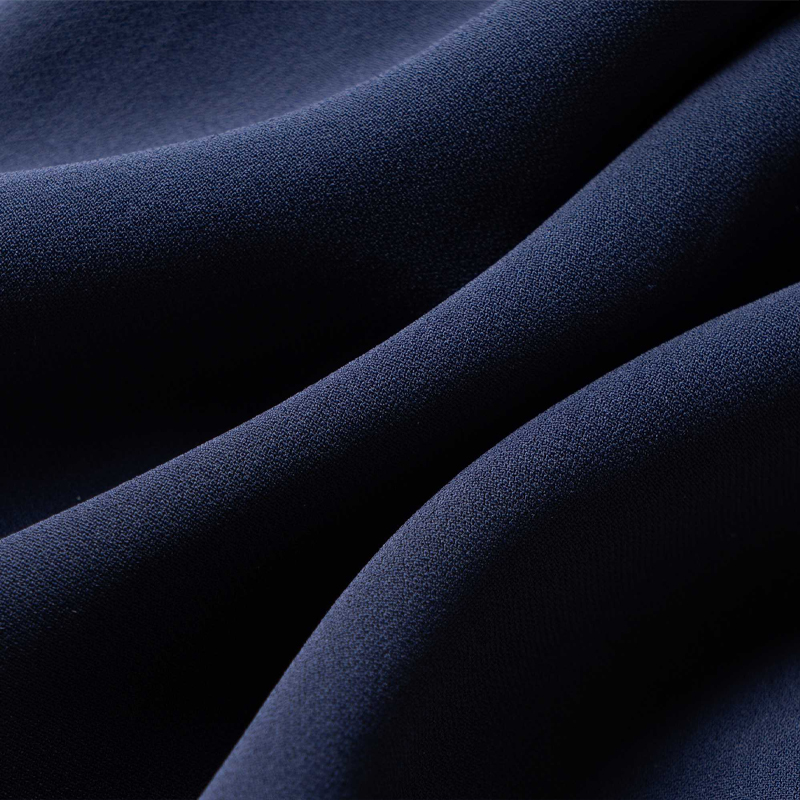 Details for (W) Stella McCartney FW23 Gaun Mini Biru Navy Lengan Pendek dengan Zip Depan. 602911SCA06-4000