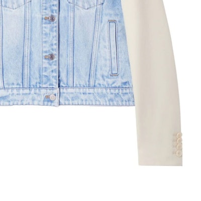 (W) ステラマッカートニー FW23 フローラルデザイン パッチワークデニムジャケット. 6D02063SPH60-4221 Sizing (W) ステラマッカートニー FW23 フローラルデザイン パッチワークデニムジャケット. 6D02063SPH60-4221