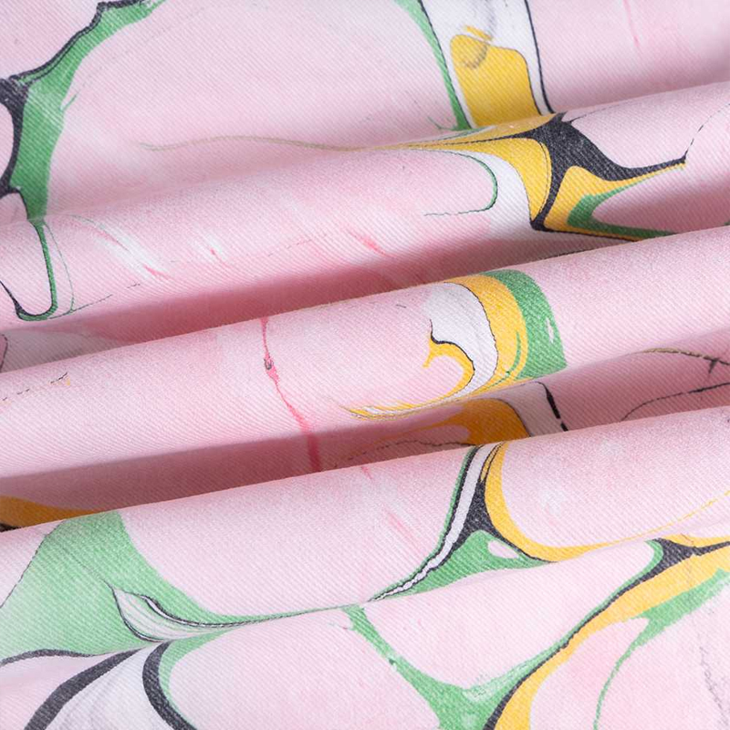 Details for (W) Stella McCartney FW23 Jeans Leperangan Bunga Merah Jambu Wide-Leg. 602559SOH43-8808