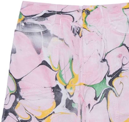 (W) Stella McCartney FW23 Jeans Leperangan Bunga Merah Jambu Wide-Leg. 602559SOH43-8808 Sizing (W) Stella McCartney FW23 Jeans Leperangan Bunga Merah Jambu Wide-Leg. 602559SOH43-8808