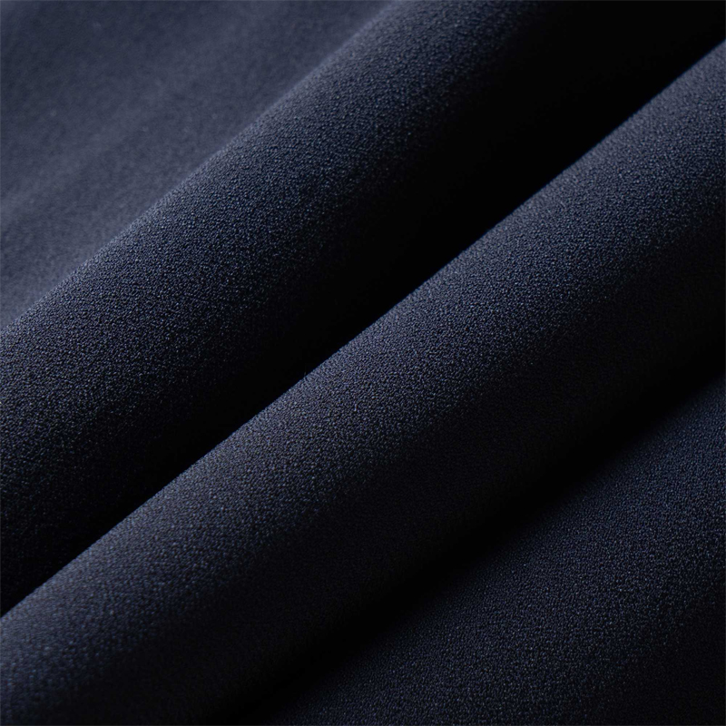 Shop (W) Stella McCartney FW23 Navy Biru Gaun Pendek Lengan Wanita dengan Zip Belakang. 603694SSA02-1000