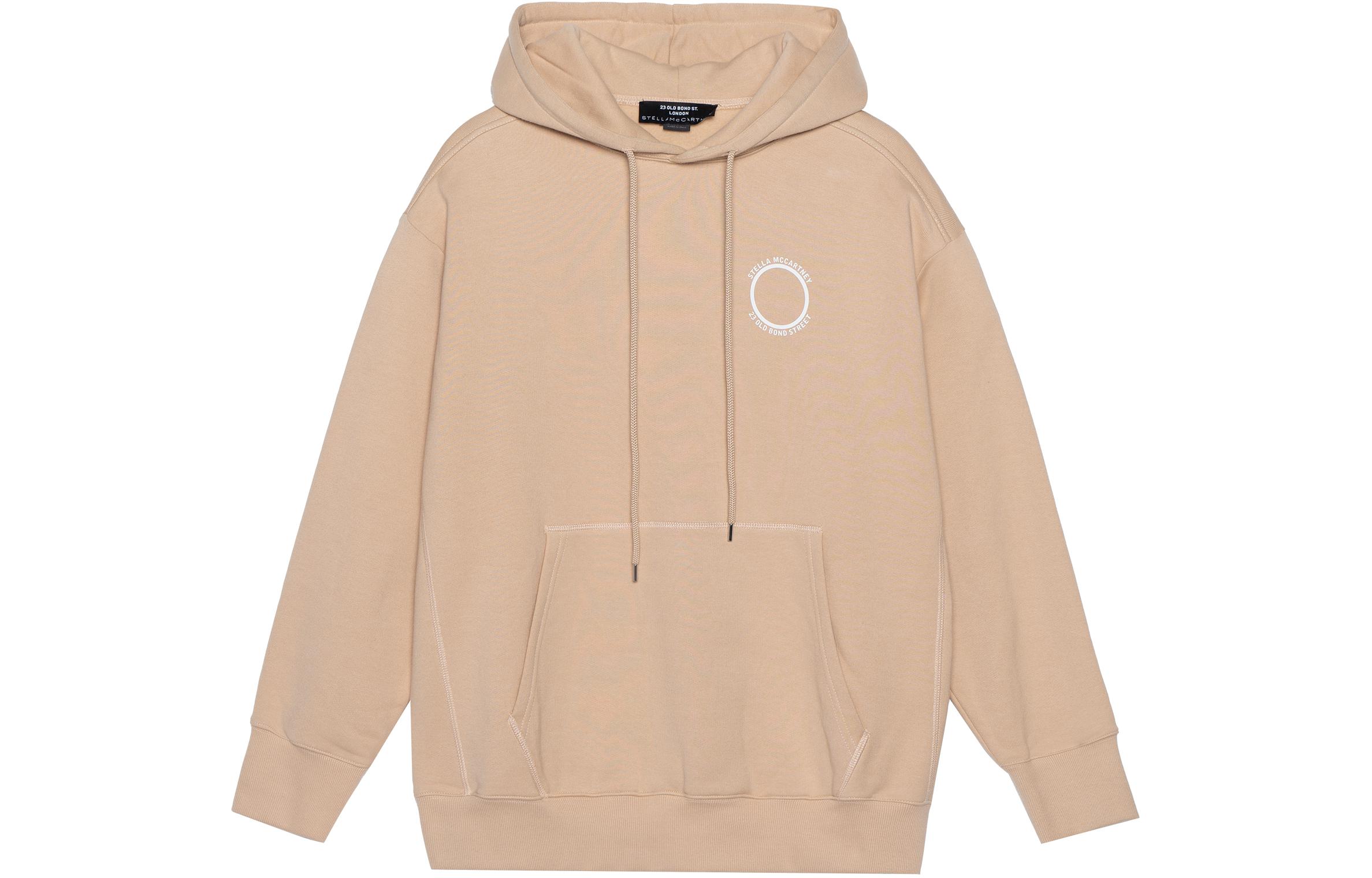 Order (W) Stella McCartney Hoodie Beige Cetakan Huruf Lengan Panjang Pullover. 601846SMP83-2742