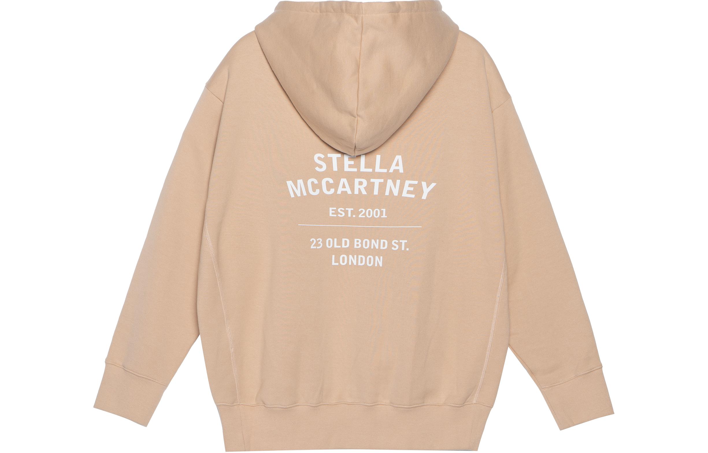 Lookbook (W) Stella McCartney Hoodie Beige Cetakan Huruf Lengan Panjang Pullover. 601846SMP83-2742