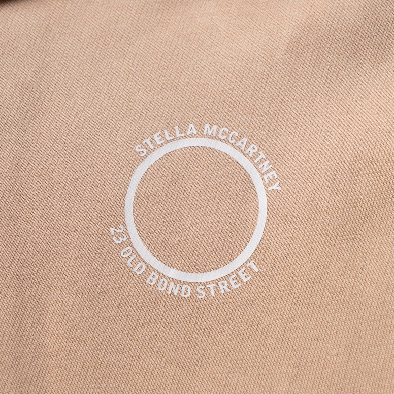 Shop (W) Stella McCartney Hoodie Beige Cetakan Huruf Lengan Panjang Pullover. 601846SMP83-2742