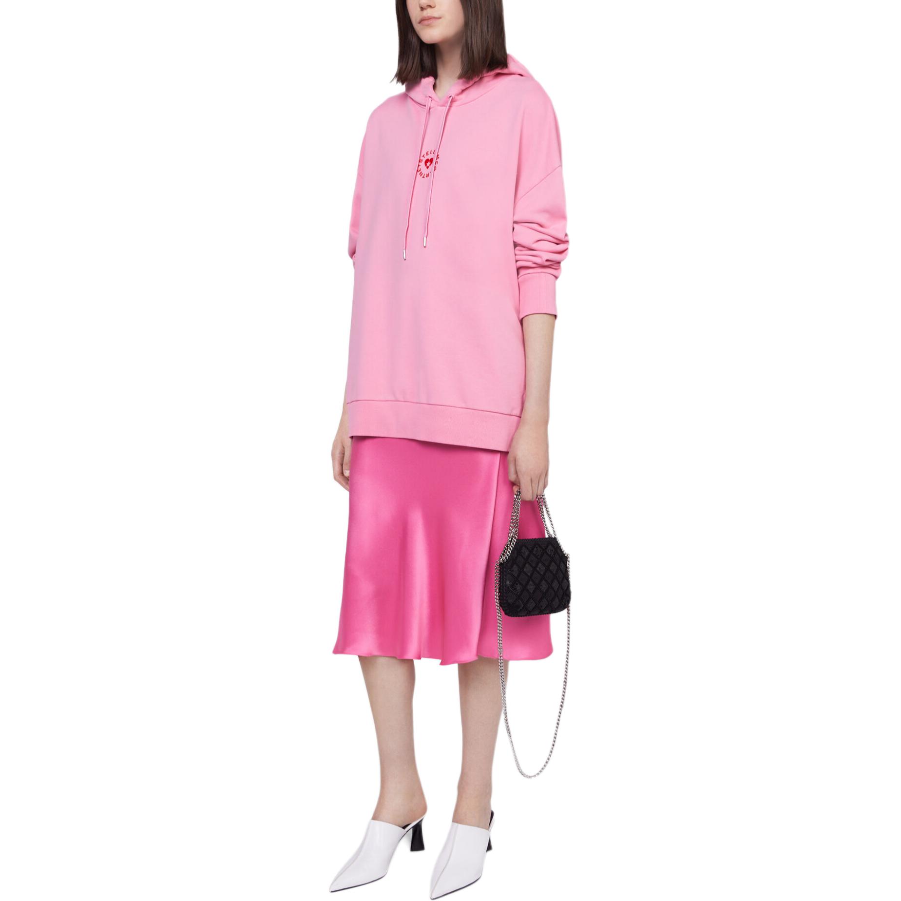Lookbook (W) Sudadera con Capucha Rosa de Stella McCartney con Logo Impreso y Manga Larga 6J02643SPY54-5702