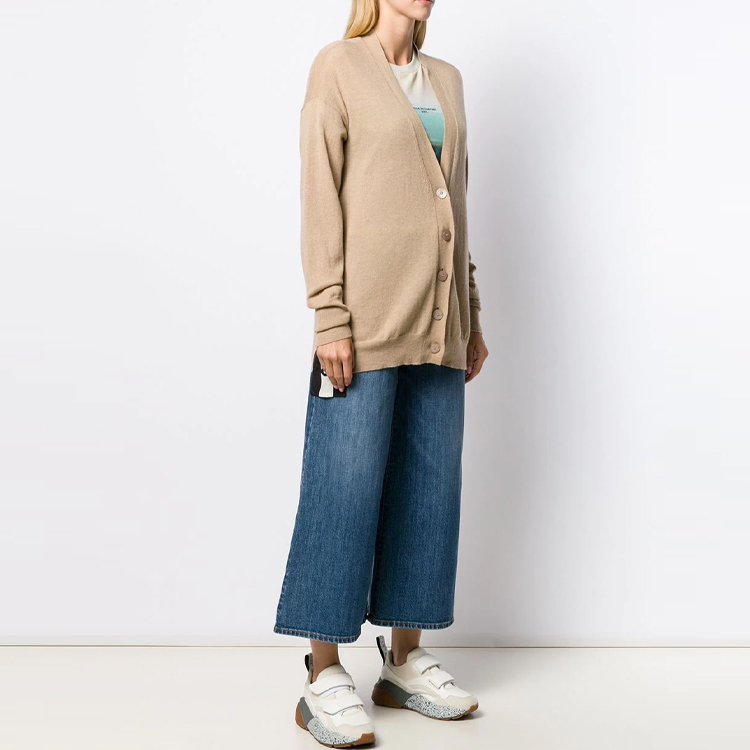 Purchase (W) 스텔라 매카트니 사이드 지퍼 레터 가디건 스웨터 베이지. 600362S2152-2742