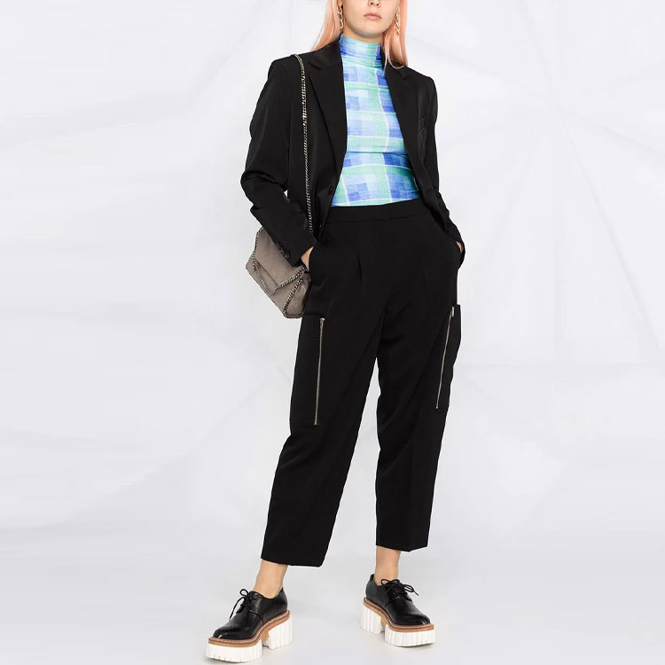 Lookbook (W) Stella McCartney Seluar Kasual Wanita Twill Tirus Pejal 602929SPA28-1000