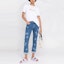 Shop (W) Stella McCartney SS21 Jeans Biru Corak Bintang Gaya Kasual Seluar Lurus. 372773SOH27-4057