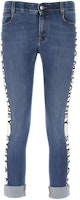 (Women) Stella McCartney SS21 Stretch Denim Jeans with Side Logo Blue. 372773SNH55-4008 (Women) Stella McCartney SS21 Stretch Denim Jeans with Side Logo Blue. 372773SNH55-4008