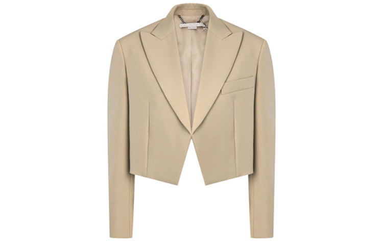 Order (W) Stella McCartney SS21 Blazer Pendek Wool Beige. 602941SRA39-9809