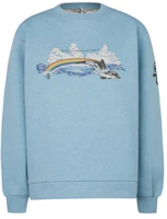 (Women) Stella McCartney SS21 Blue Rainbow Dolphin Print Cotton Sweatshirt 579903SOW89-4015 (Women) Stella McCartney SS21 Blue Rainbow Dolphin Print Cotton Sweatshirt 579903SOW89-4015