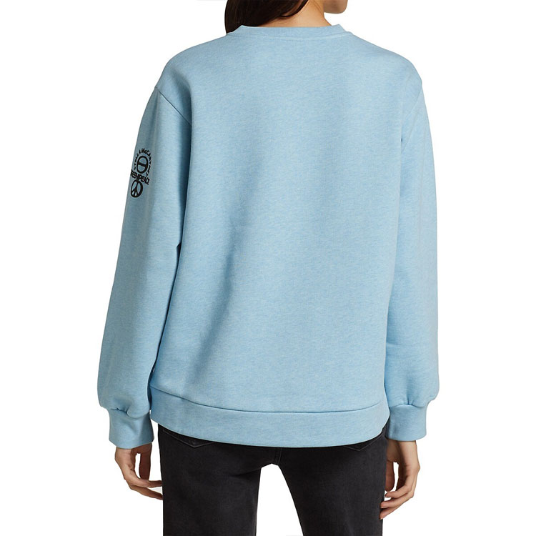 Cheap (W) Stella McCartney SS21 Sweater Biru Dolphin Print Pelangi Kain Katun 579903SOW89-4015