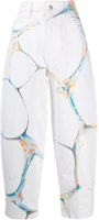 (Women) Stella McCartney SS21 Marble Print Denim Jeans White. 602559SOH25-9015 (Women) Stella McCartney SS21 Marble Print Denim Jeans White. 602559SOH25-9015