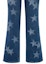 Cheap (W) Stella McCartney SS21 Star Print Flared Denim Jeans Wanita Biru 602923SOH27-4057