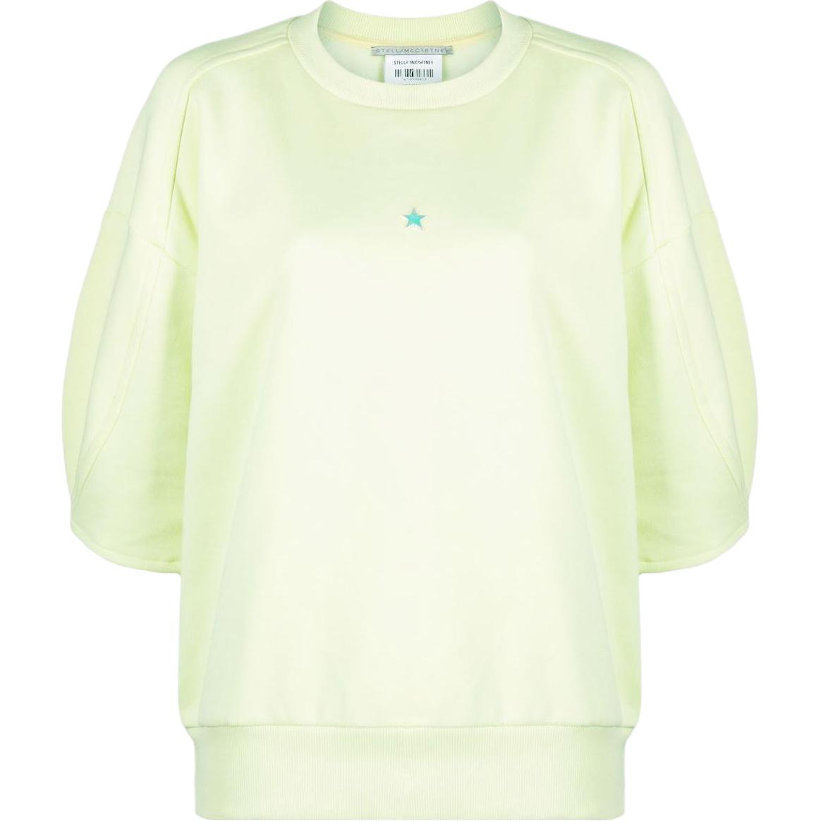 (Women) Stella McCartney SS22  Green Short-Sleeve Crewneck Sweatshirt. 603139SPW23-7207