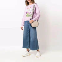 Lookbook (W) Stella McCartney SS22 卡通印花女款紫色圓領衛衣。 604390SPW43-5601