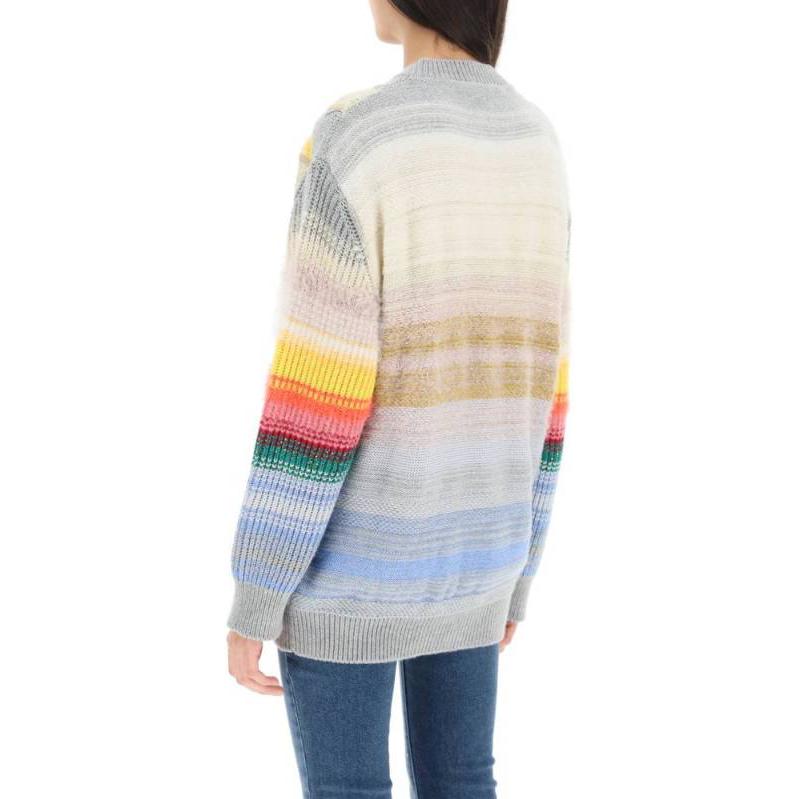 Shop (W) 스텔라 맥카트니 SS23 플로럴 크루넥 롱슬리브 스웨터. 6028873S23858490