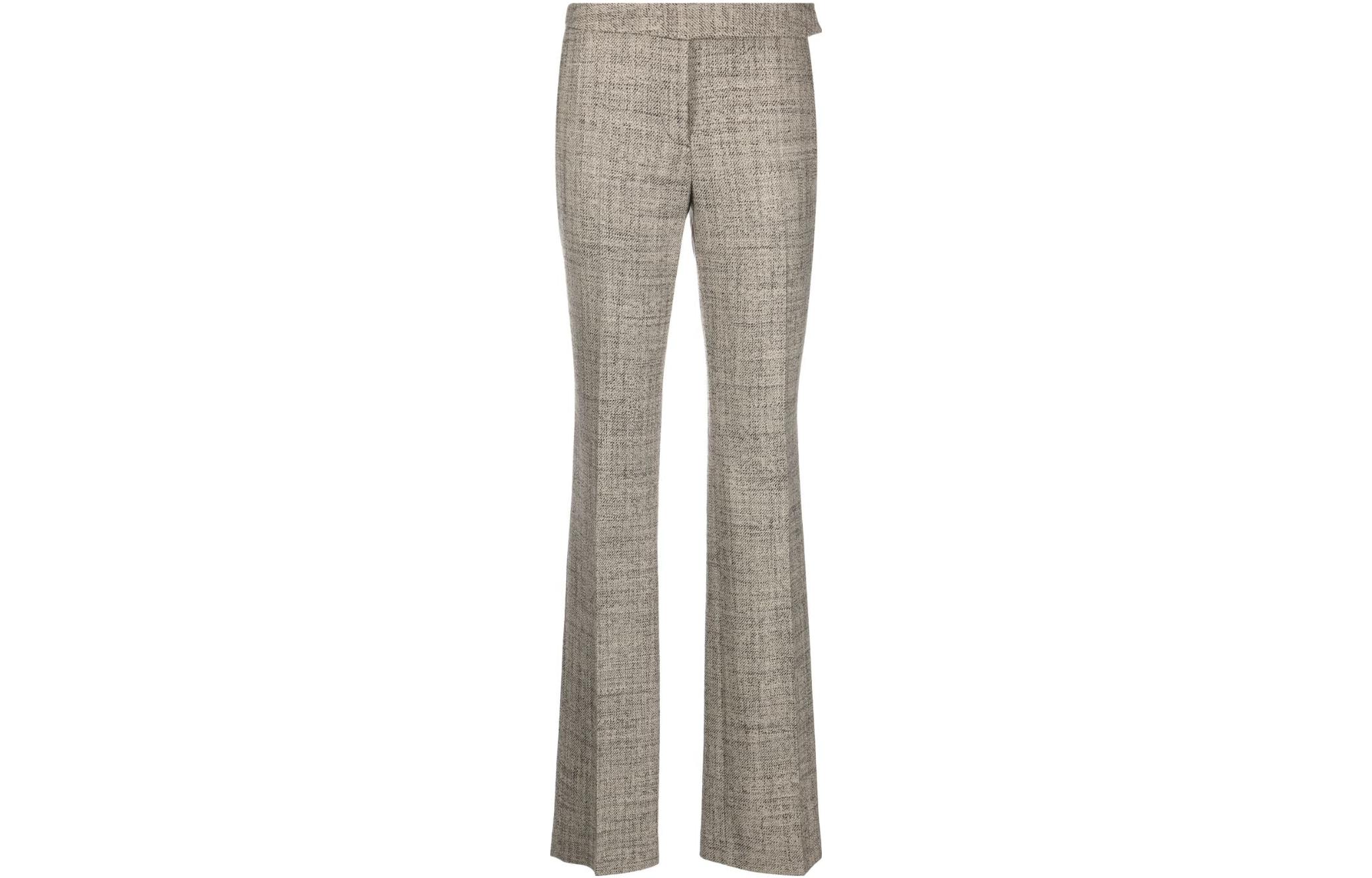 (Women) Stella McCartney SS23 Flared Zipper Pants Women’s Brown 6400883CJ700