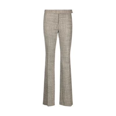 (Women) Stella McCartney SS23 Flared Zipper Pants Women’s Brown 6400883CJ700